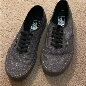 Black glittery vans